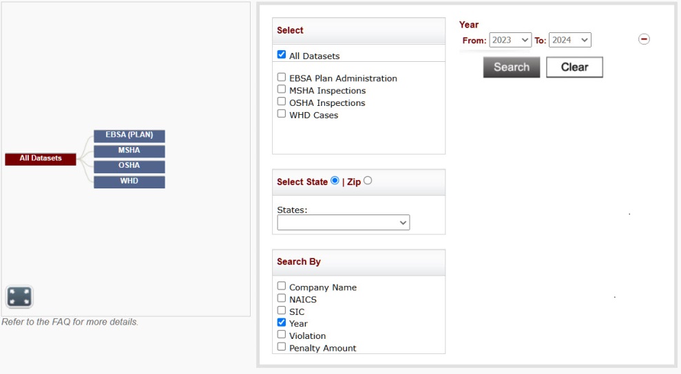 search using a form